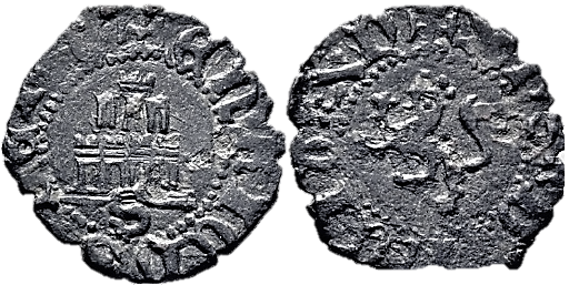 Tipo 34. Media Blanca del Ordenamiento con castillo y león, sin gráfila de lóbulos - Imagen 19