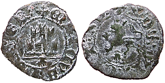 Tipo 34. Media Blanca del Ordenamiento con castillo y león, sin gráfila de lóbulos - Imagen 22