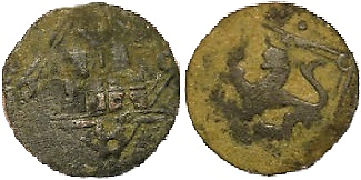 Tipo 34. Media Blanca del Ordenamiento con castillo y león, sin gráfila de lóbulos - Imagen 28