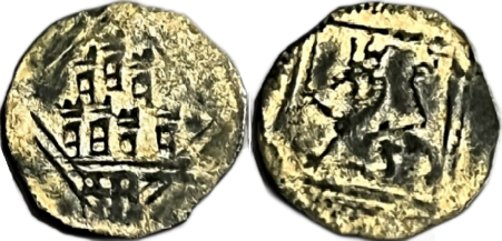 Tipo 34. Media Blanca del Ordenamiento con castillo y león, sin gráfila de lóbulos - Imagen 30