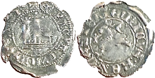 Tipo 34. Media Blanca del Ordenamiento con castillo y león, sin gráfila de lóbulos - Imagen 4