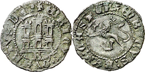 Tipo 34. Media Blanca del Ordenamiento con castillo y león, sin gráfila de lóbulos - Imagen 7