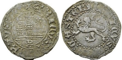 Tipo 34. Media Blanca del Ordenamiento con castillo y león, sin gráfila de lóbulos - Imagen 9