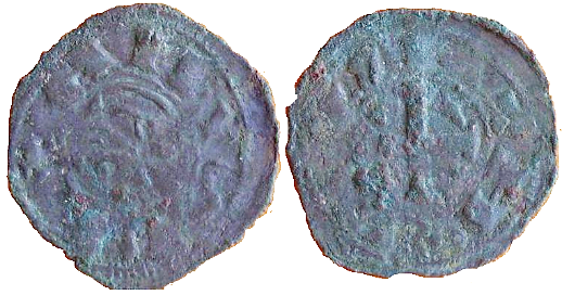 Tipo 36. Dinero previo y posterior a la batalla de Alarcos con leyenda “Tolleta”, con Estrellas de cinco puntas en segundo y tercer cuadrante - Imagen 11