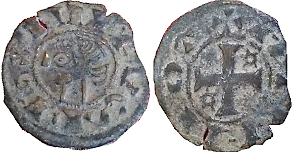 Tipo 36. Dinero previo y posterior a la batalla de Alarcos con leyenda “Tolleta”, con Estrellas de cinco puntas en segundo y tercer cuadrante - Imagen 12