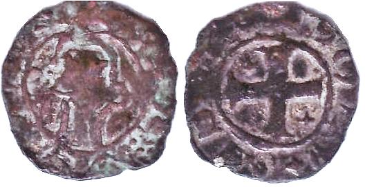 Tipo 36. Dinero previo y posterior a la batalla de Alarcos con leyenda “Tolleta”, con Estrellas de cinco puntas en segundo y tercer cuadrante - Imagen 27