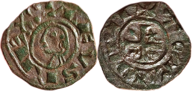 Tipo 36. Dinero previo y posterior a la batalla de Alarcos con leyenda “Tolleta”, con Estrellas de cinco puntas en segundo y tercer cuadrante - Imagen 28