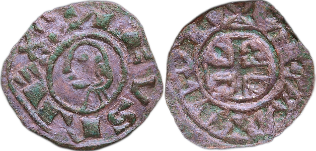 Tipo 36. Dinero previo y posterior a la batalla de Alarcos con leyenda “Tolleta”, con Estrellas de cinco puntas en segundo y tercer cuadrante - Imagen 29