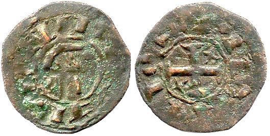 Tipo 36. Dinero previo y posterior a la batalla de Alarcos con leyenda “Tolleta”, con Estrellas de cinco puntas en segundo y tercer cuadrante - Imagen 30