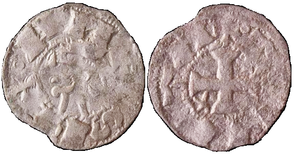 Tipo 36. Dinero previo y posterior a la batalla de Alarcos con leyenda “Tolleta”, con Estrellas de cinco puntas en segundo y tercer cuadrante - Imagen 4