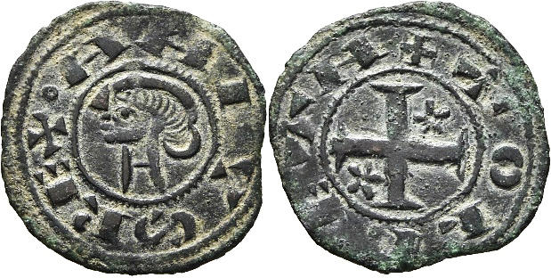 Tipo 36. Dinero previo y posterior a la batalla de Alarcos con leyenda “Tolleta”, con Estrellas de cinco puntas en segundo y tercer cuadrante - Imagen 7