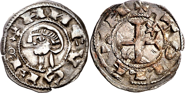 Tipo 36. Dinero previo y posterior a la batalla de Alarcos con leyenda “Tolleta”, con Estrellas de cinco puntas en segundo y tercer cuadrante - Imagen 9