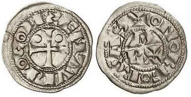 Tipo 4, de Bearn. Meaja del Vizconde Céntulo V de Bearn, utilizada en el reino de Aragón - Imagen 1