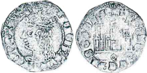 Tipo 4. Dinero Coronado de perfil y con gráfila en anverso de Sevilla, del Rey Alfonso de Castilla y León - Imagen 11