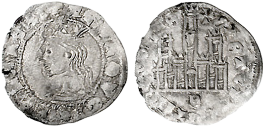 Tipo 4. Dinero Coronado de perfil y con gráfila en anverso de Sevilla, del Rey Alfonso de Castilla y León - Imagen 12