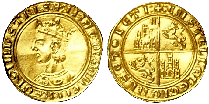 Tipo 4. Dobla de Oro de busto del rey don Sancho IV - Imagen 4