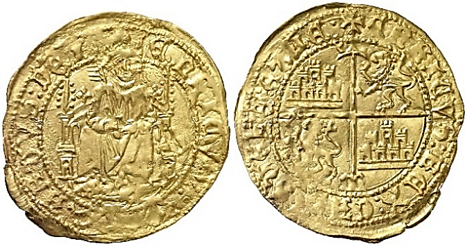 Tipo 4. Medio Enrique de la Silla Alta y Baja de oro - Imagen 11