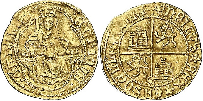 Tipo 4. Medio Enrique de la Silla Alta y Baja de oro - Imagen 17