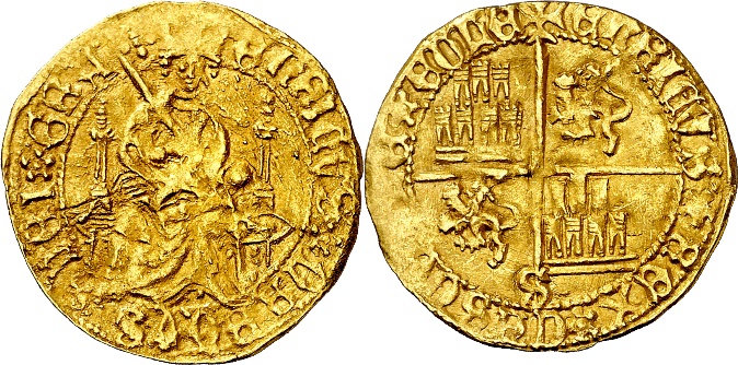 Tipo 4. Medio Enrique de la Silla Alta y Baja de oro - Imagen 22