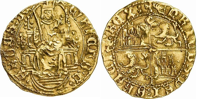 Tipo 4. Medio Enrique de la Silla Alta y Baja de oro - Imagen 26