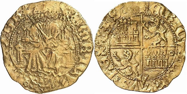 Tipo 4. Medio Enrique de la Silla Alta y Baja de oro - Imagen 28