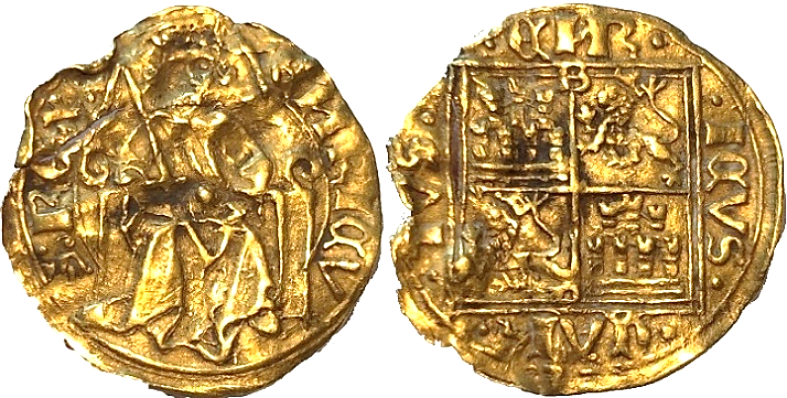 Tipo 4. Medio Enrique de la Silla Alta y Baja de oro - Imagen 4