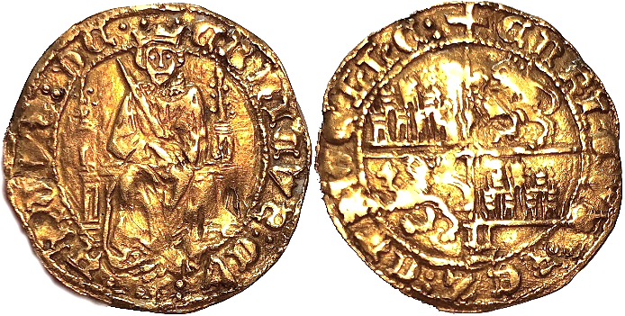 Tipo 4. Medio Enrique de la Silla Alta y Baja de oro - Imagen 6