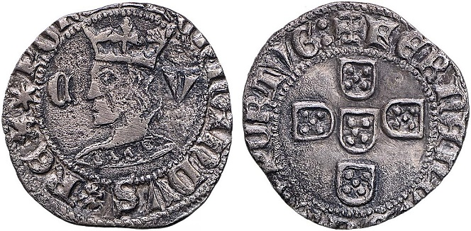 Tipo 4. Medio Tornés de Busto coronado y Quinas - Imagen 1