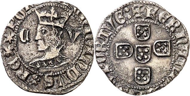 Tipo 4. Medio Tornés de Busto coronado y Quinas - Imagen 2