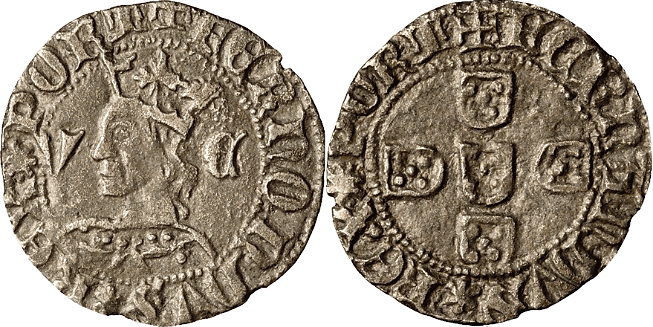 Tipo 4. Medio Tornés de Busto coronado y Quinas - Imagen 7