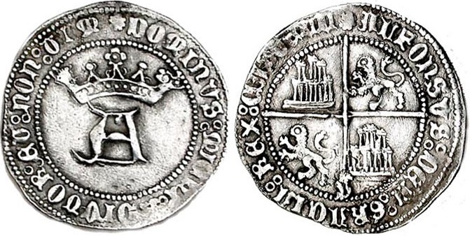 Tipo 4. Real de “A” gótica Coronada y Cuartelado, de Sevilla - Imagen 4