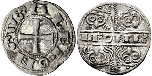 Tipo 44. Dinero alfonsino de las Cuatro Cabezas de León - Imagen 3