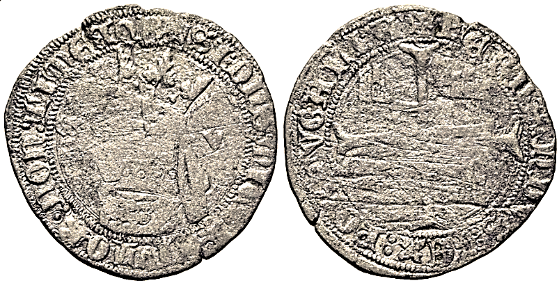 Tipo 5. Barbuda con busto de rey con celada - Imagen 1