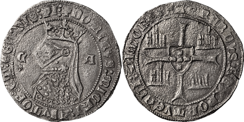 Tipo 5. Barbuda con busto de rey con celada - Imagen 28