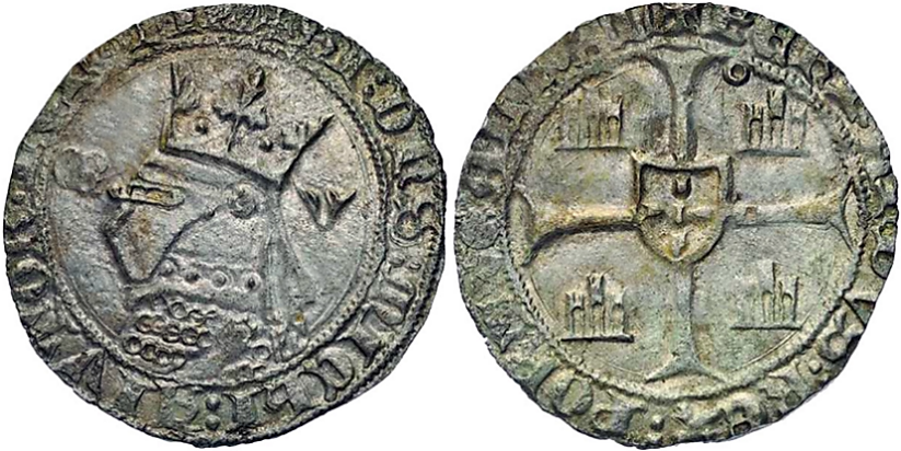 Tipo 5. Barbuda con busto de rey con celada - Imagen 6