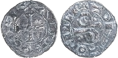 Tipo 5. Dinero del Doble Báculo Episcopal Toledano - Imagen 1