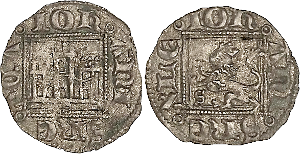 Tipo 5. Dinero Novén con Castillo y León en cuadrados - Imagen 12