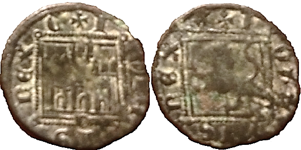 Tipo 5. Dinero Novén con Castillo y León en cuadrados - Imagen 2