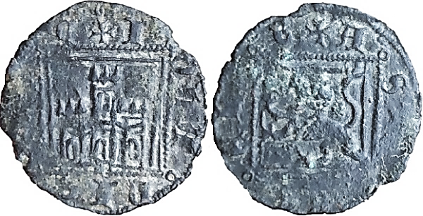 Tipo 5. Dinero Novén con Castillo y León en cuadrados - Imagen 4