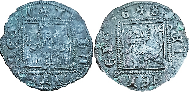 Tipo 5. Dinero Novén con Castillo y León en cuadrados - Imagen 5