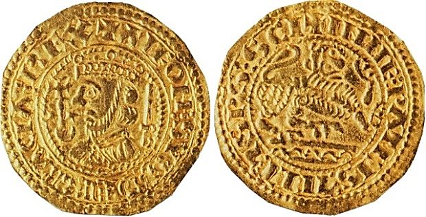 Tipo 5. Maravedí o Morabetino de Oro del Rey Alfonso IX - Imagen 1