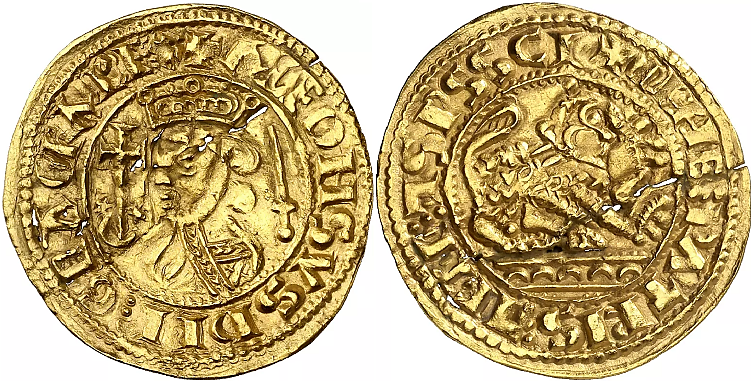 Tipo 5. Maravedí o Morabetino de Oro del Rey Alfonso IX - Imagen 10