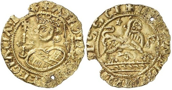 Tipo 5. Maravedí o Morabetino de Oro del Rey Alfonso IX - Imagen 17