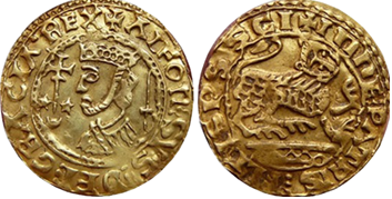 Tipo 5. Maravedí o Morabetino de Oro del Rey Alfonso IX - Imagen 19