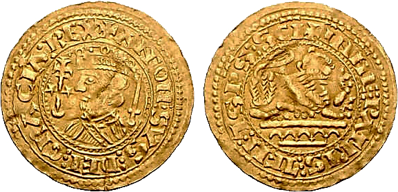 Tipo 5. Maravedí o Morabetino de Oro del Rey Alfonso IX - Imagen 5