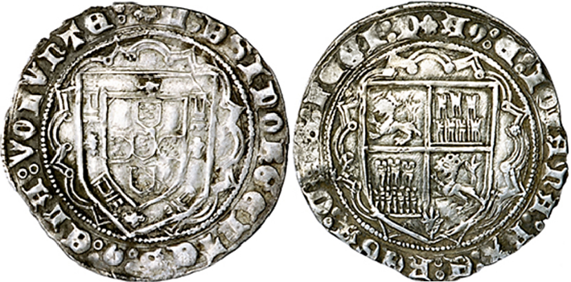 Tipo 5. Real Grueso de Plata con Escudos en orla Polilobulada y de Ángulos - Imagen 2