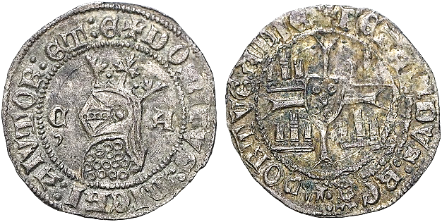 Tipo 6. Media Barbuda con busto de rey con celada - Imagen 13