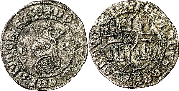 Tipo 6. Media Barbuda con busto de rey con celada - Imagen 14