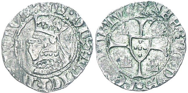 Tipo 6. Media Barbuda con busto de rey con celada - Imagen 2