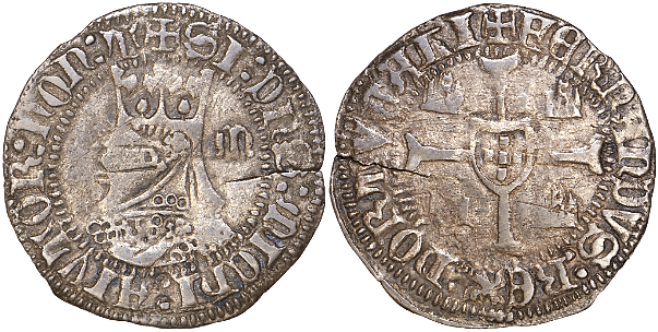 Tipo 6. Media Barbuda con busto de rey con celada - Imagen 23